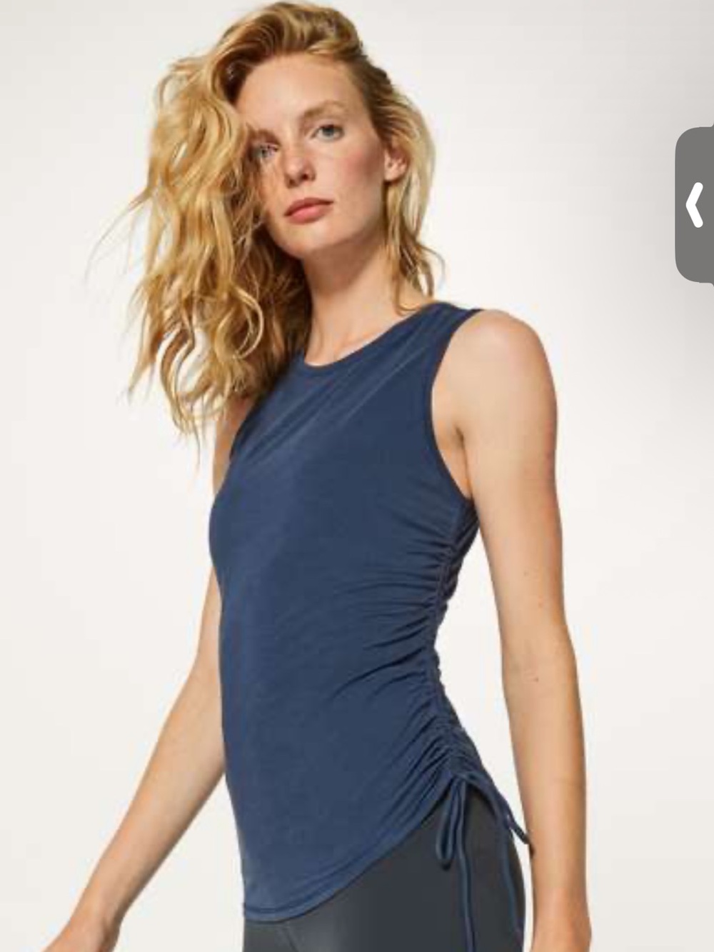 lululemon athletica Navy Side-Ruched Tank Top